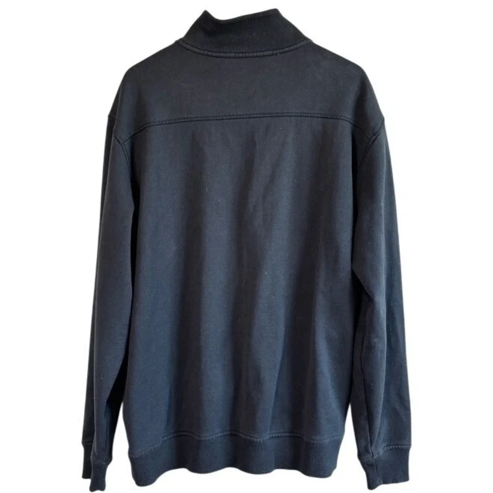 Travis Mathew Quarter Zip Pullover Black Mens L Mock Neck Pockets Consign
